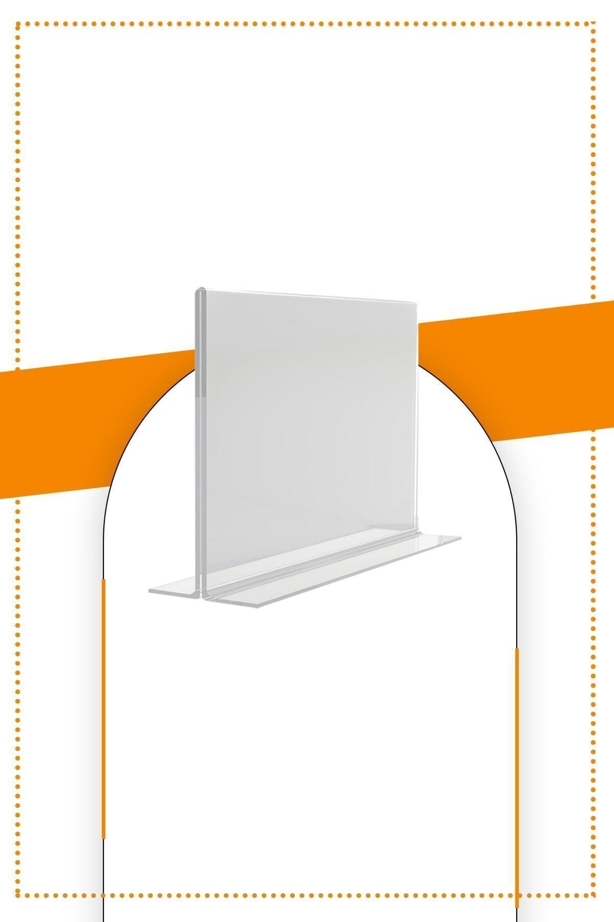 A7 T Tipi Yatay 5'Lİ Masa Üstü 2.8 Mm Şeffaf Pleksi Föylük / Broşürlük