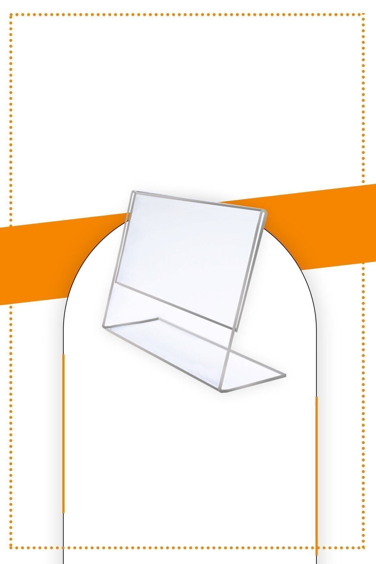 A7 L Tipi Yatay 5'Lİ Masa Üstü 2.8 Mm Şeffaf Pleksi Föylük Broşürlük