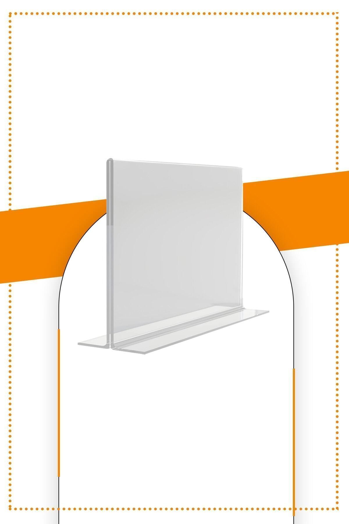 A6 T Tipi Yatay 5'Lİ Masa Üstü 2.8 Mm Şeffaf Pleksi Föylük / Broşürlük