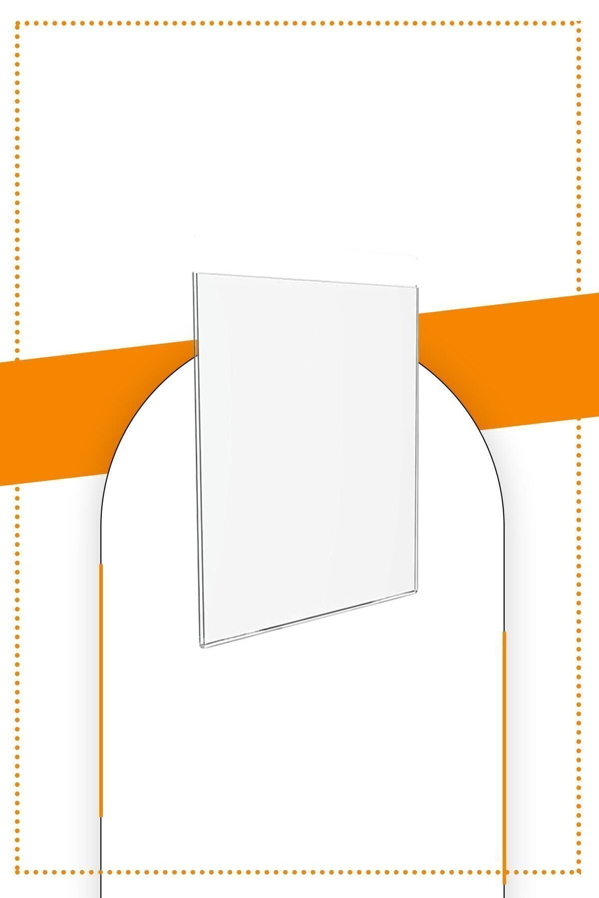 A4 U Tipi Dikey 5'li Masa Üstü Şeffaf Pleksi Föylük / Broşürlük