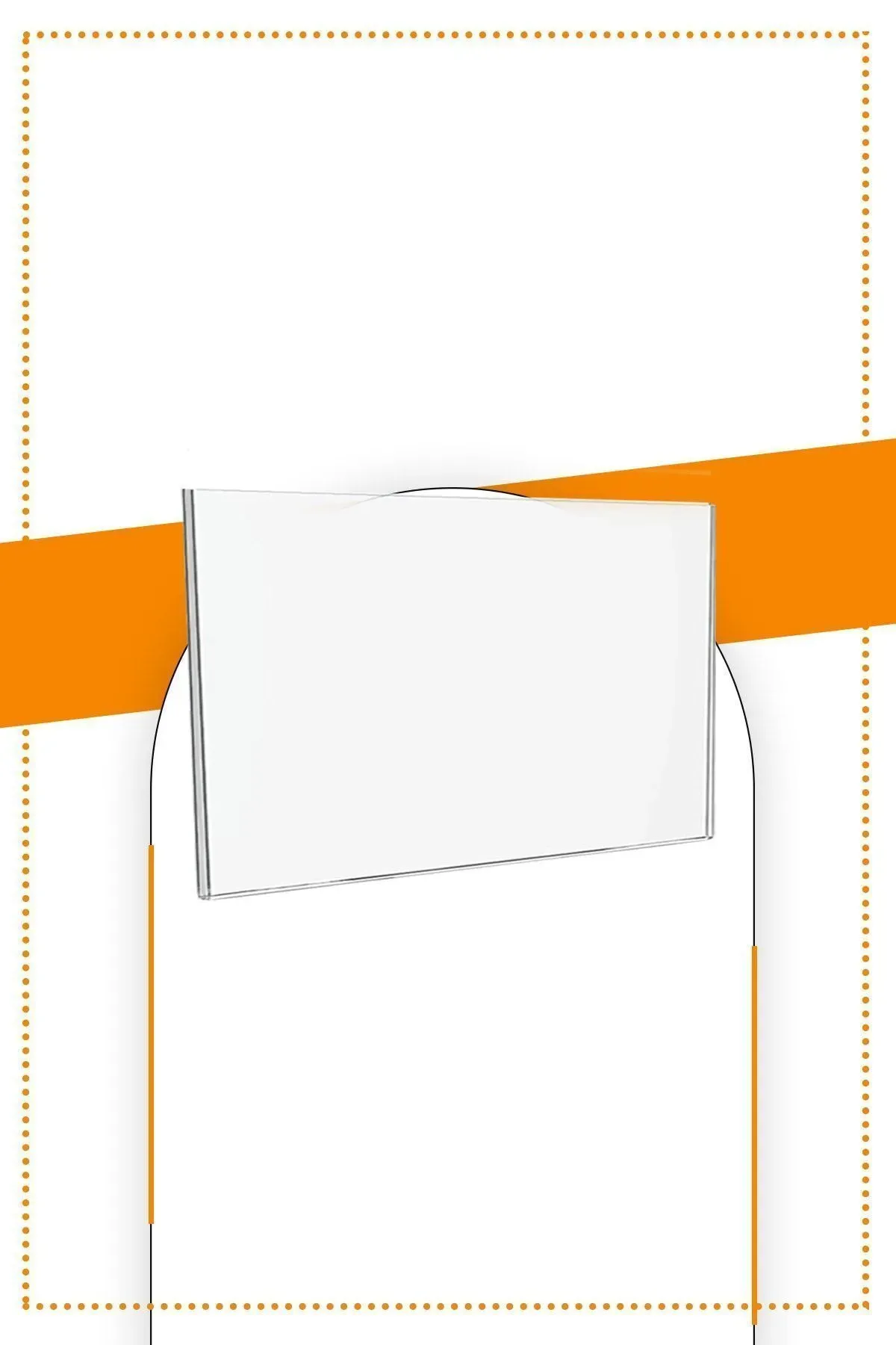 Bubistudios A4 U Tipi Yatay Masa Üstü  Şeffaf Pleksi Föylük / Broşürlük