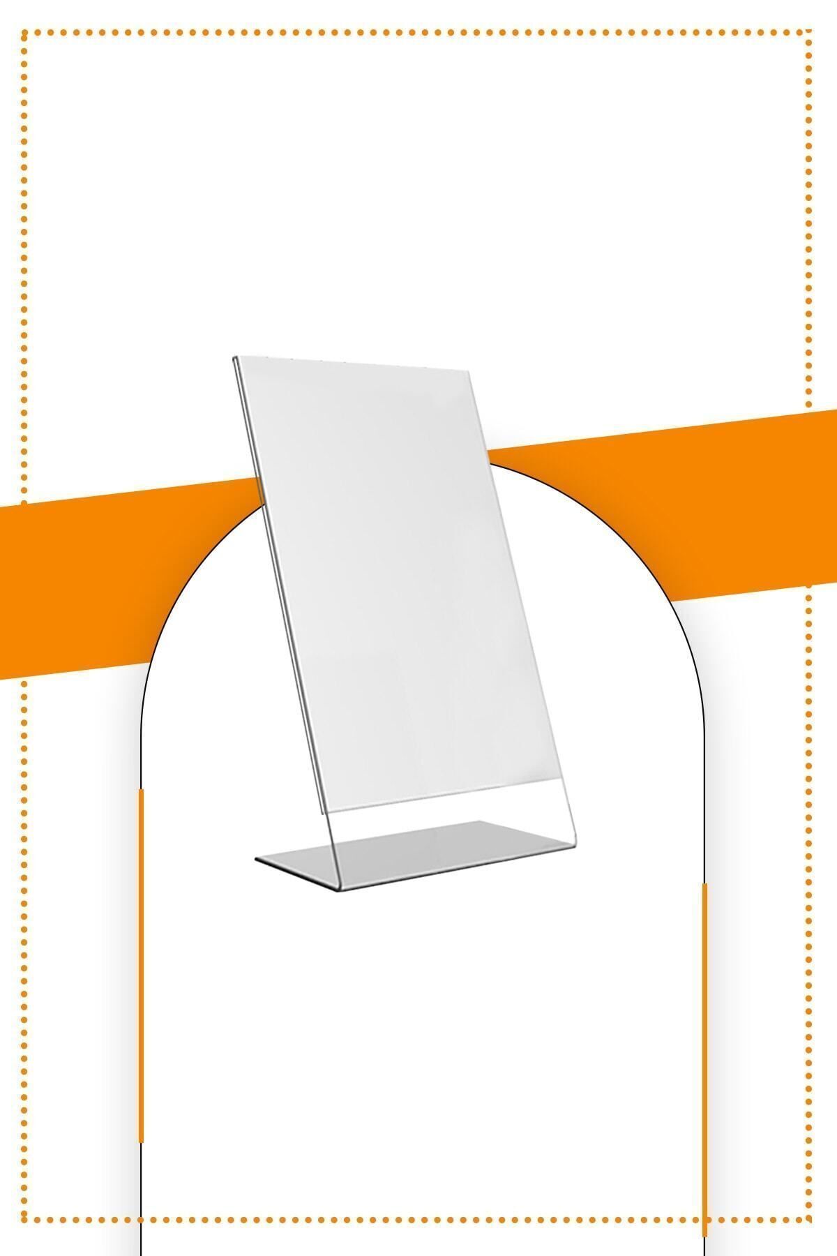 A6 L Tipi Dikey5'Li Masa Üstü 2.8 Mm Şeffaf Pleksi Föylük / Broşürlük