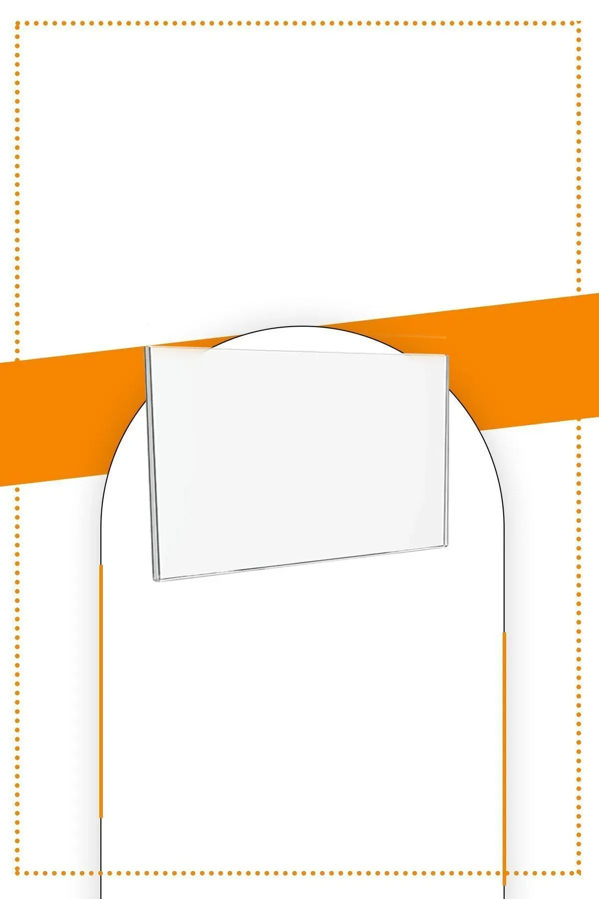 Etias Reklam A6 U Tipi Yatay Masa Üstü Şeffaf Pleksi Föylük / Broşürlük