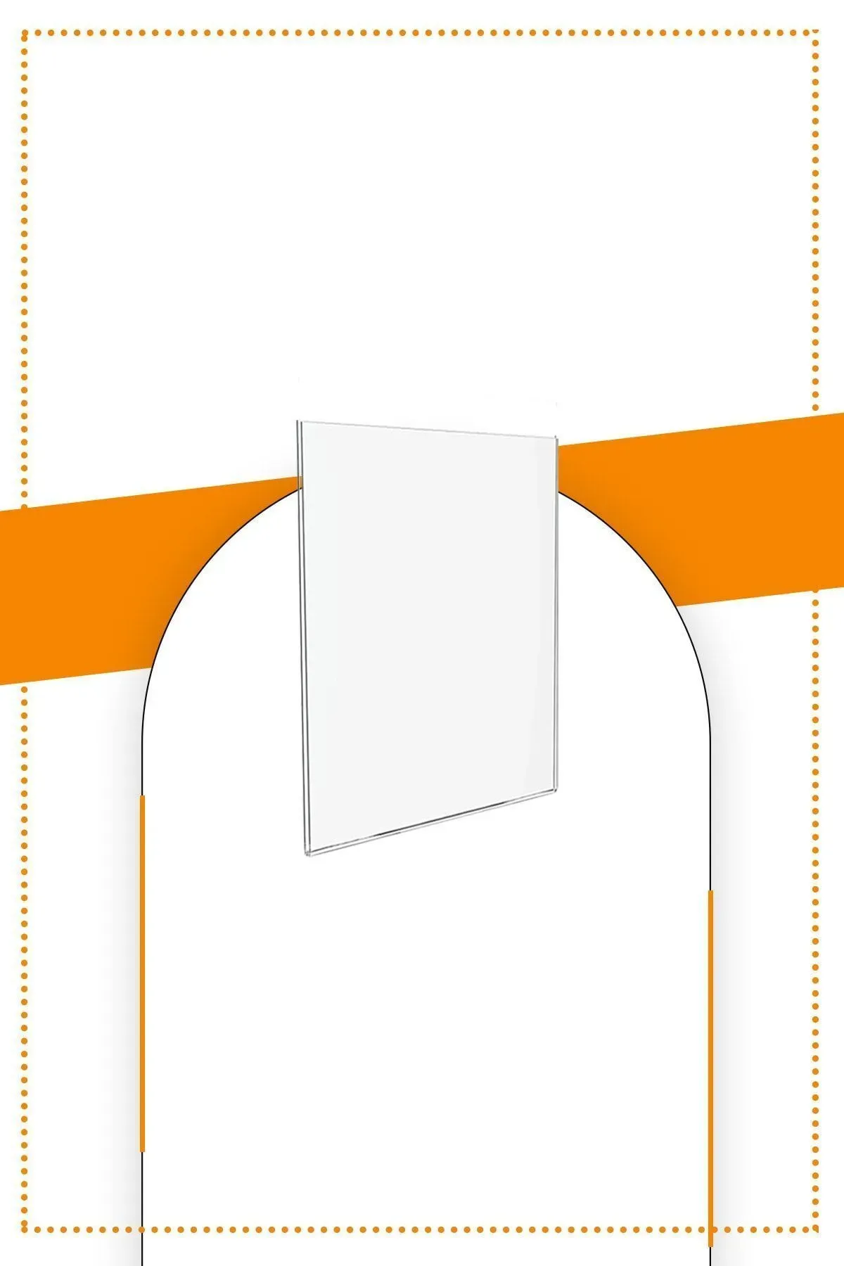 Bubistudios A7 U Tipi Dikey Masa Üstü Şeffaf Pleksi Föylük / Broşürlük