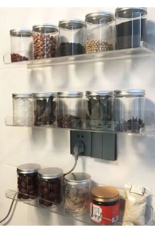 Banyo Düzenleyici Pleksi Raf 40 Cm X 10 Cm --jelatin Korumalarını Sökünüz--