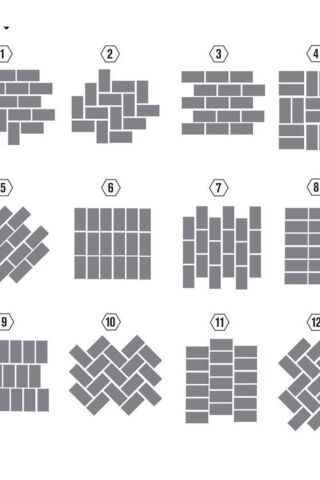 Ayna Dekoratif Tuğla Desenli Gümüş Pleksi 10 Adet 5X20CM Kendinden Yapışkanlı