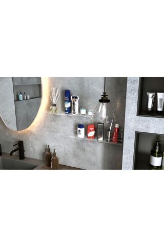 Pleksi Raf Genişlik 50cm X 10cm (3mm Pleksiden Üretilir)