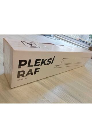 60cm X 10cm Pleksi Raf Şeffaf (2 ADET) Her Eve Lazım
