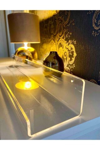 60cm X 10cm Pleksi Raf Şeffaf (2 ADET) Her Eve Lazım