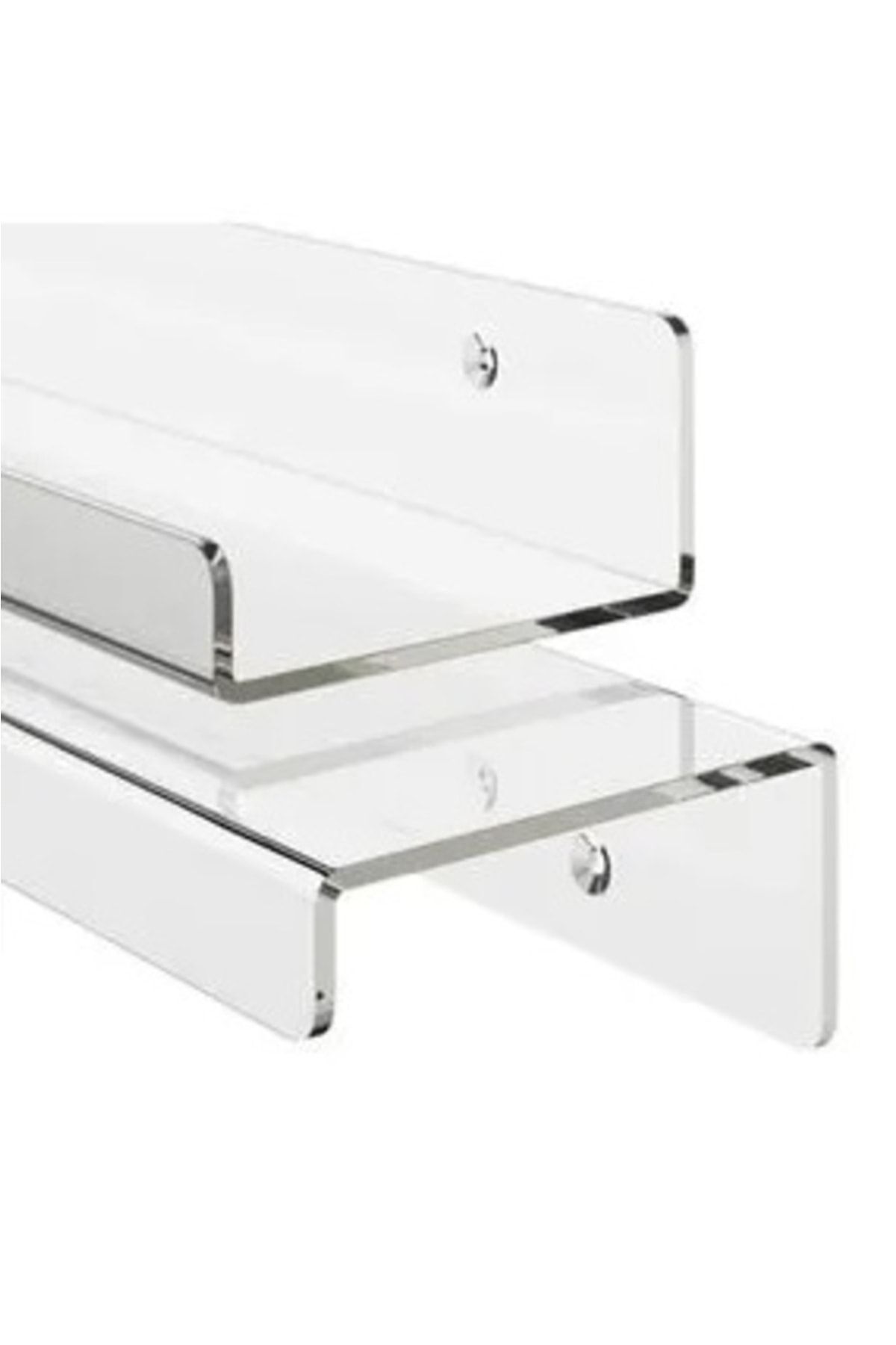 4mm Şeffaf Pleksi Raf 30cmx10cm Çok Amaçlı Duvar Rafı