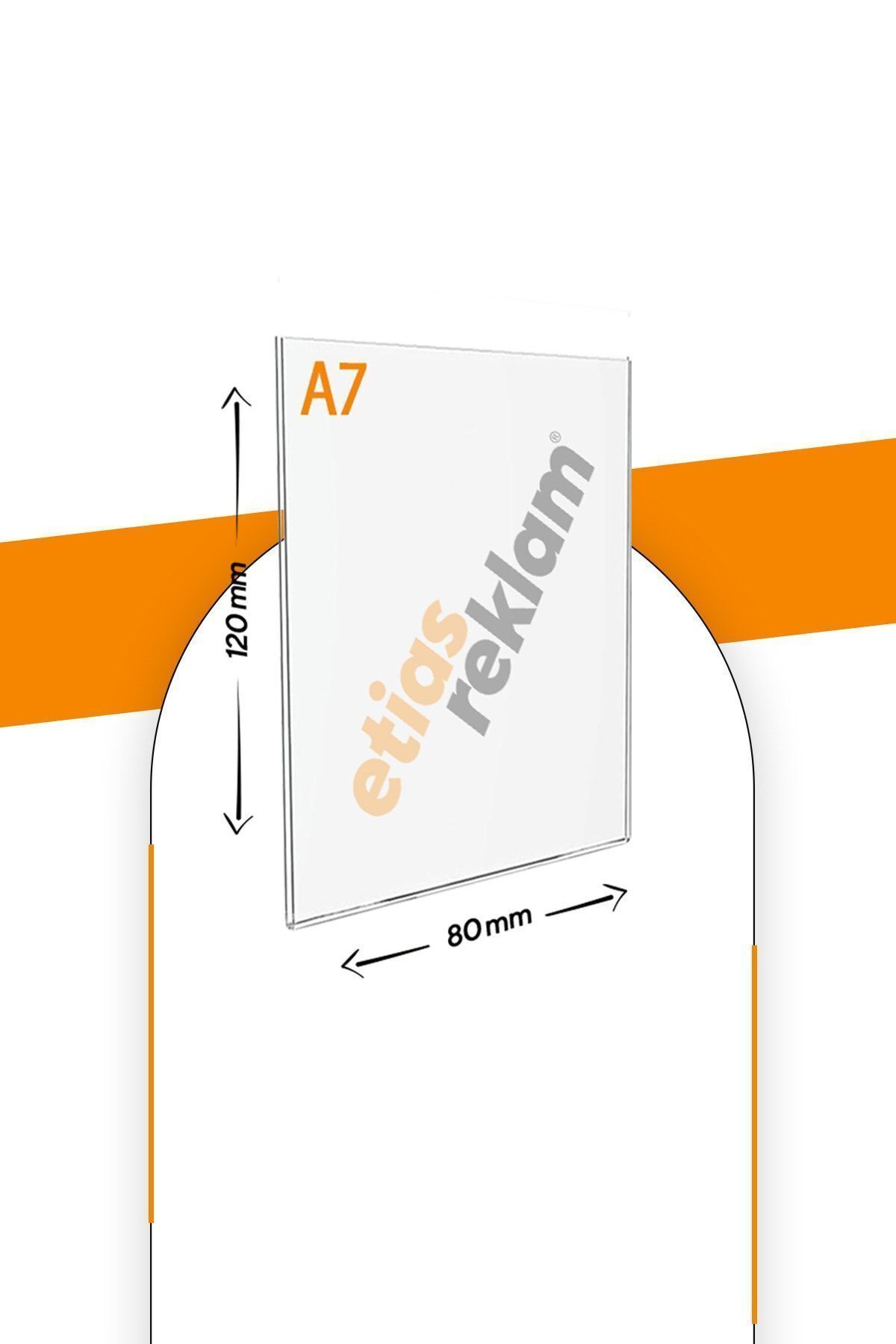 A7 U Tipi Dikey Masa Üstü 10'lu Paket / Şeffaf Pleksi Föylük / Broşürlük