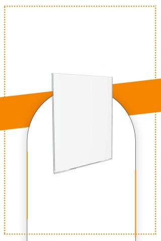 A6 U Tipi Dikey Masa Üstü 20'li Paket / Şeffaf Pleksi Föylük / Broşürlük