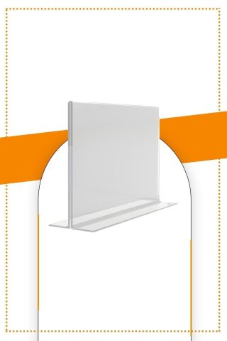 A5 T Tipi Yatay Masa Üstü 20'li Paket / 2.8 Mm Şeffaf Pleksi Föylük / Broşürlük