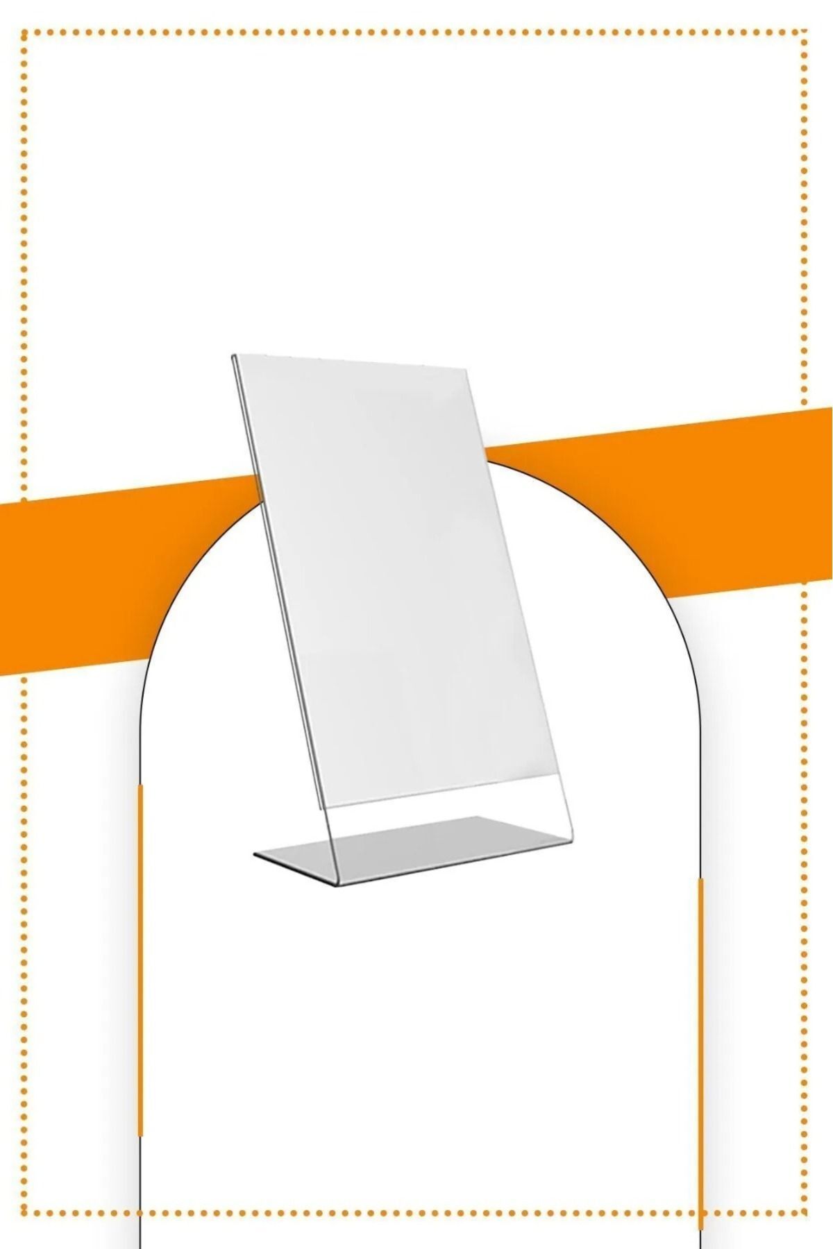 A6 L Tipi Dikey Masa Üstü 2.8 Mm Şeffaf Pleksi Föylük / Broşürlük