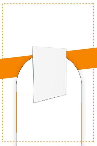 A5 U Tipi Dikey Masa Üstü 10'lu Paket /  Şeffaf Pleksi Föylük / Broşürlük