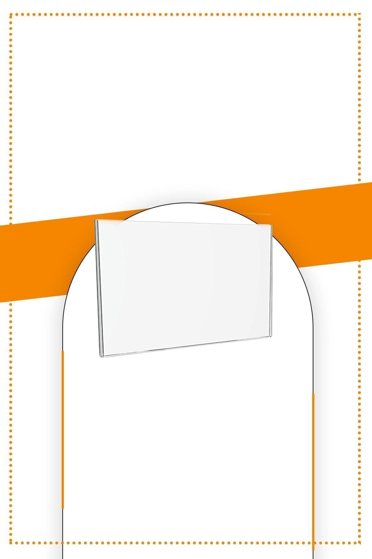 A7 U Tipi Yatay 5'li Masa Üstü 2.8 mm Şeffaf Pleksi Föylük Broşürlük