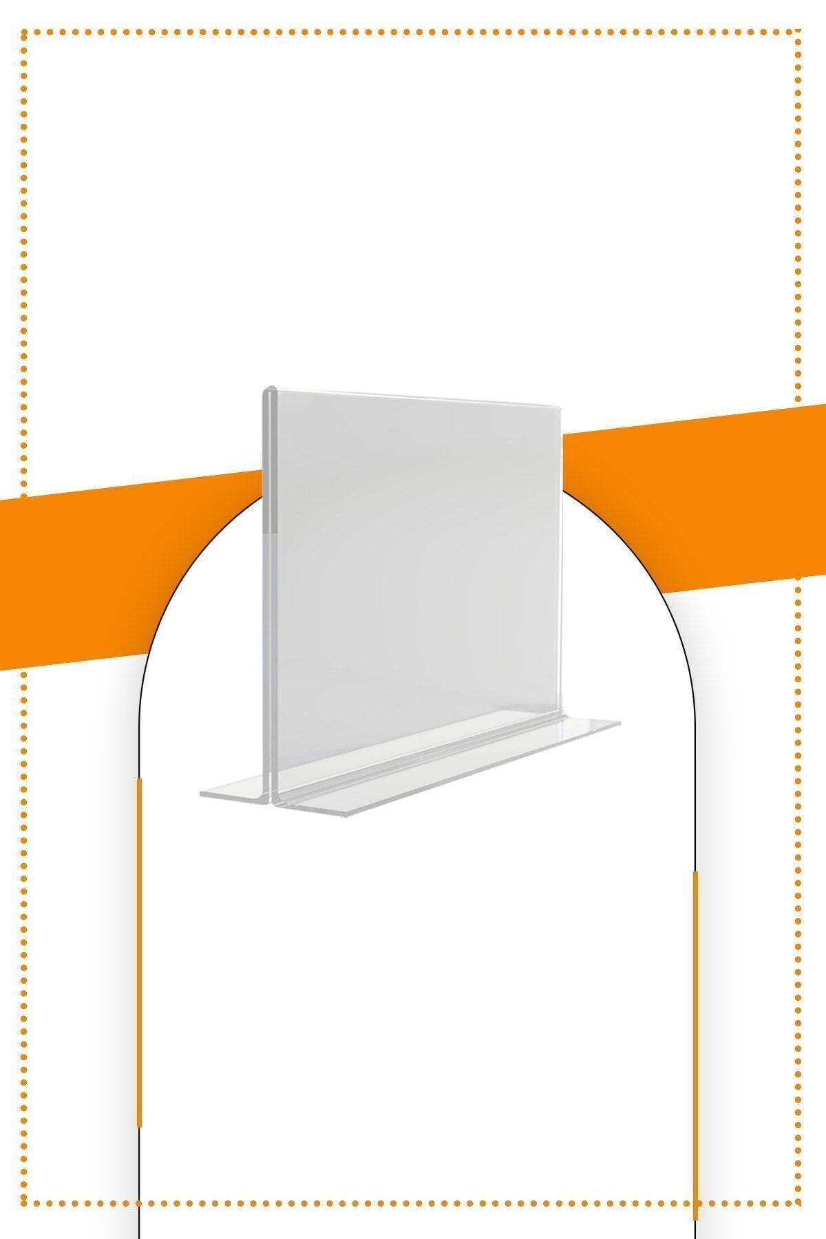 A7 T Tipi Yatay Masa Üstü 50'li Paket / 2.8 Mm Şeffaf Pleksi Föylük / Broşürlük