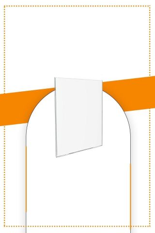 A7 U Tipi Dikey Masa Üstü 50'li Paket / Şeffaf Pleksi Föylük / Broşürlük