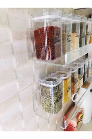 Takı Oje Baharatlık Düzenleyici Pleksi Raf Genişlik 60 Cm X 10 Cm 4 Mm Kalınlık