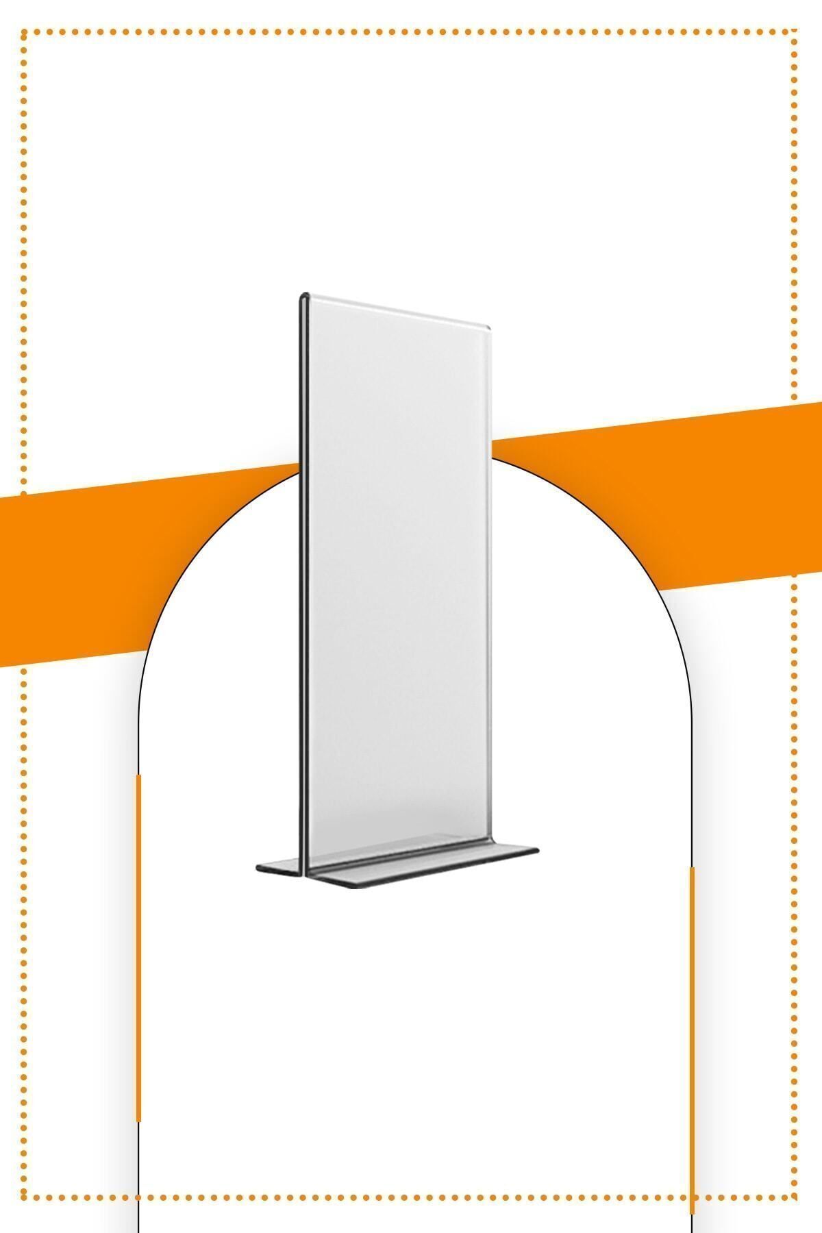 A7 T Tipi Dikey 5'li Masa Üstü Şeffaf Pleksi Föylük / Broşürlük