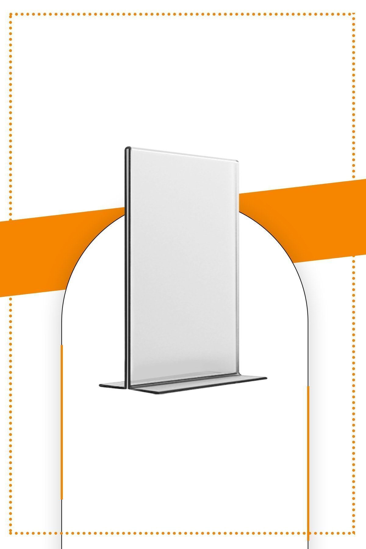 A6 T Tipi Dikey Masa Üstü 2.8 Mm Şeffaf Pleksi Föylük / Broşürlük - DS-716