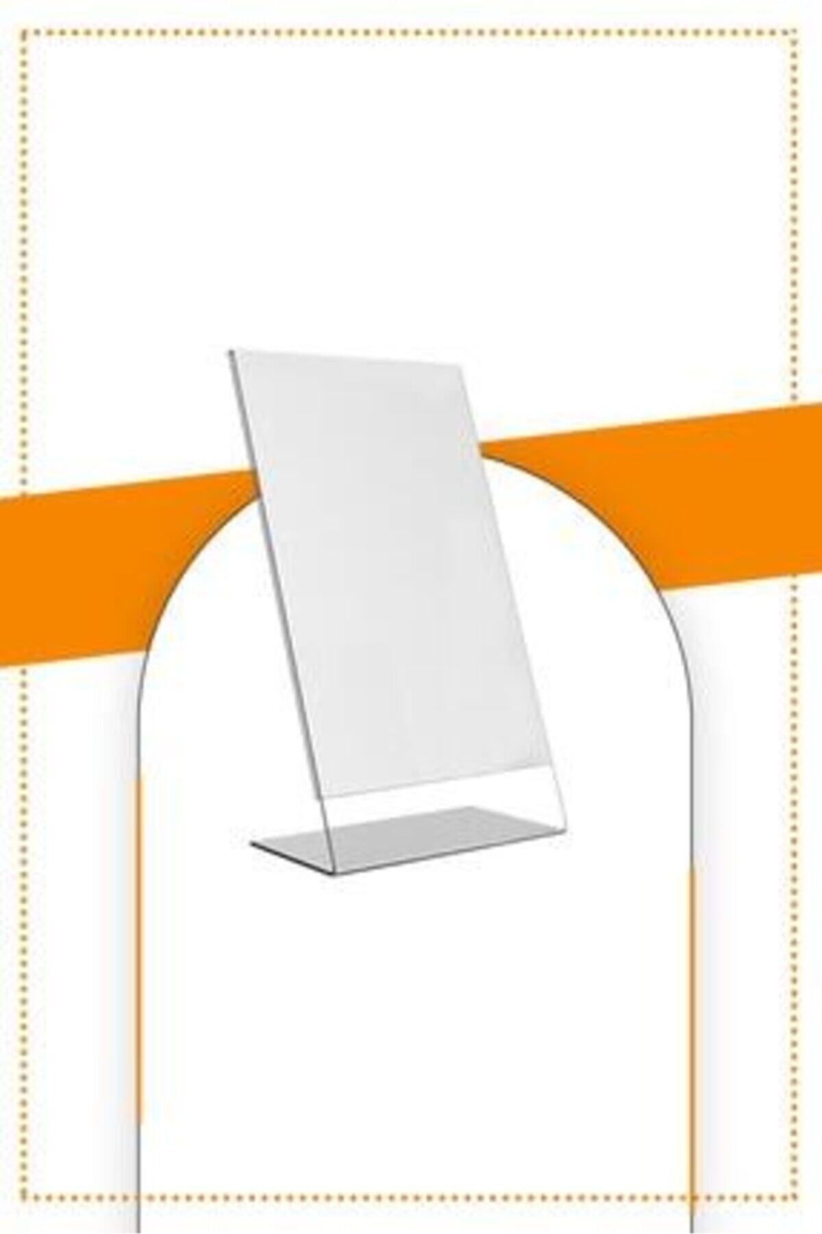 A6 L Tipi Dikey Masa Üstü 2.8 Mm Şeffaf Pleksi Föylük / Broşürlük - DS-706