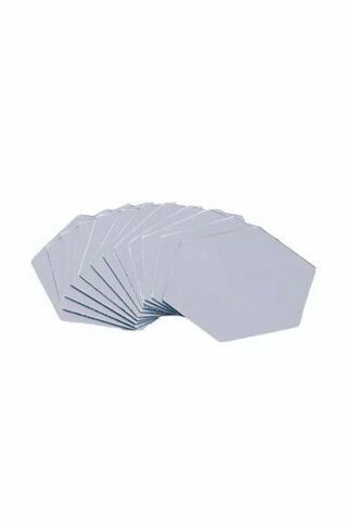 Bal Peteği Gold Dekoratif Altıgen 12x Süs Akrilik Ayna 7,5x8,5cm Antre Duvar Pleksi Yapışkan Bantlı